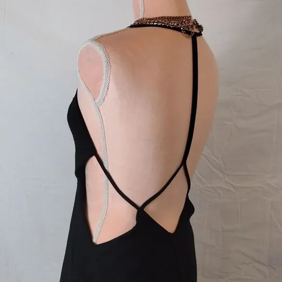 Tobi Black Side & Back Cutout Halter Bodycon Mini Dress - Picture 9 of 16